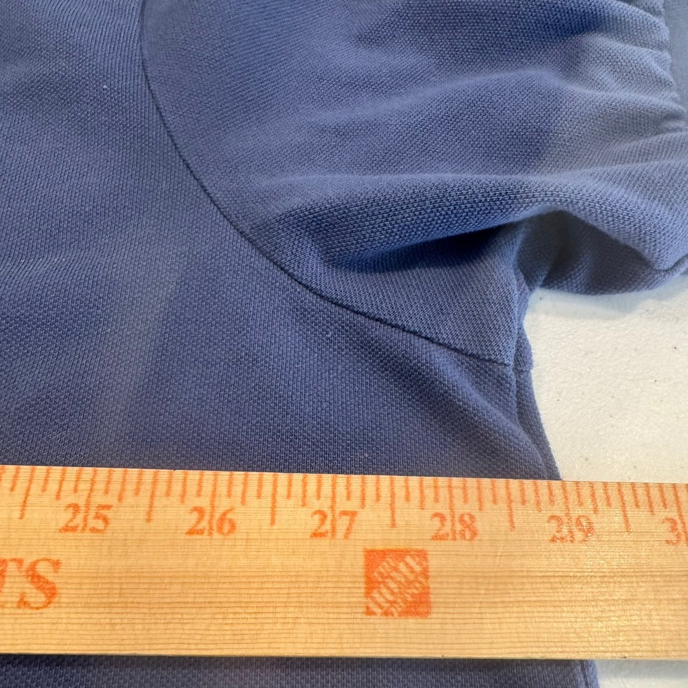Polo Ralph Lauren Men 3XB Big Blue Short Sleeve Cotton Pique Polo Orange Logo - Picture 3 of 7